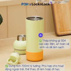 Bình Giữ Nhiệt LocknLock 700ml Balance Fit LHC4400 Chỉ Dùng Đồ Uống Lạnh mở nắp dùng được như ly giữ nhiệt P3H