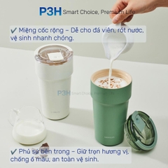 Bình giữ nhiệt LocknLock Metro Cafe Top Handle phủ sứ LHC4416 710ml / LHC4419 900ml có quai xách và ống hút đi kèm P3H
