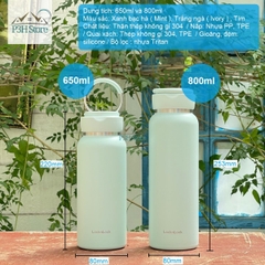 Bình giữ nhiệt LocknLock Sling Ring có quai xách dung tích 650ml LHC4321 và 800ml LHC4322 P3HStore