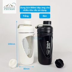 Bình lắc Lock&lock 800ml Balance Shake it bottle chuyên dùng pha chế các loại thức uống HAP949
