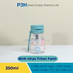 Bình nước FAMI nhựa tritan Inochi dung tích 350ml/500ml/700ml với họa tiết sinh động P3H