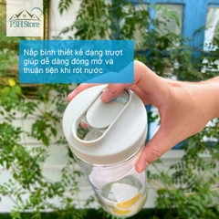 Bình nước LocknLock nắp trượt Slide Open nhựa PET BPA FREE dung tích 1.2L/1.4L HAP823 HAP824