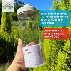 Bình nước LocknLock nắp trượt Slide Open nhựa PET BPA FREE dung tích 1.2L/1.4L HAP823 HAP824