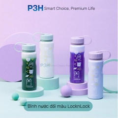 Bình Nước Đổi Màu LocknLock LHC7005 School Fit Switch Color 500ml Thép Không Gỉ Nhẹ Gọn P3H
