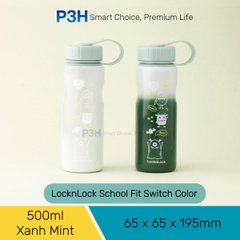 Bình Nước Đổi Màu LocknLock LHC7005 School Fit Switch Color 500ml Thép Không Gỉ Nhẹ Gọn P3H