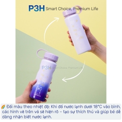 Bình Nước Đổi Màu LocknLock LHC7005 School Fit Switch Color 500ml Thép Không Gỉ Nhẹ Gọn P3H