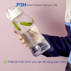 Bình Nước Nhựa LocknLock One Touch Sports Bottle ABF926 1.05L nắp mở 1 chạm có ống hút P3H