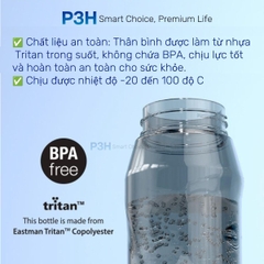 Bình Nước Nhựa LocknLock One Touch Sports Bottle ABF926 1.05L nắp mở 1 chạm có ống hút P3H