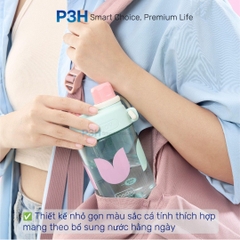 Bình nước nhựa Tritan Inochi Kita GLEE 560ml nhỏ gọn cá tính dễ dàng mang theo hằng ngày P3H