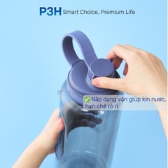 Bình nước thể thao nhựa Tritan Inochi Kita Sport dung tích lớn 2L nắp vặn dễ di chuyển P3H
