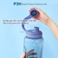 Bình nước thể thao nhựa Tritan Inochi Kita Sport dung tích lớn 2L nắp vặn dễ di chuyển P3H