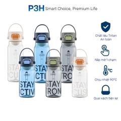Bình Nước thể thao nhựa Tritan Inochi Kita Base dung tích 560ml/720ml nắp mở 1 chạm P3H
