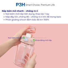Bình Nước Tritan Kita Gummy 700ml – Kèm Decal Trang Trí, Thiết Kế Trẻ Trung, Tiện Lợi Mọi Lúc P3H