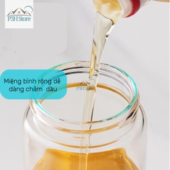 Bình xịt dầu kiêm rót dầu tự động 2in1 bằng thủy tinh dung tích 550ml Pinmoo AAB072