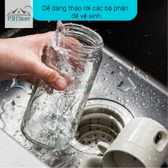 Bình xịt dầu kiêm rót dầu tự động 2in1 bằng thủy tinh dung tích 550ml Pinmoo AAB072