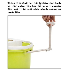 Bộ lau nhà 360 độ lồng vắt inox Lock&Lock Walkable MOP-L003