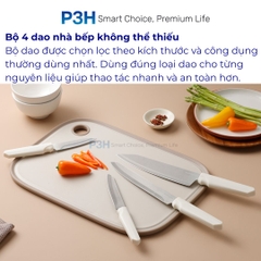 Bộ Dao Nhà Bếp 5 Món LocknLock Wall Mounted Knife Set CKK307S5 – Có Hộp Đựng Dán Tường, Màu Trắng P3H