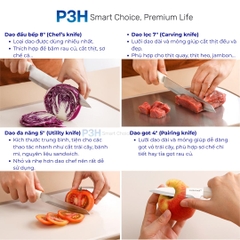 Bộ Dao Nhà Bếp 5 Món LocknLock Wall Mounted Knife Set CKK307S5 – Có Hộp Đựng Dán Tường, Màu Trắng P3H