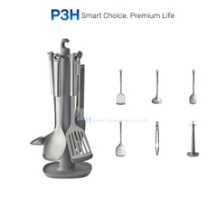 Bộ Dụng Cụ Nhà Bếp LocknLock Good Care 6 Món CKT330S01 Chống Dính, Chịu Nhiệt Tốt, Có Giá Treo Tiện Lợi P3H