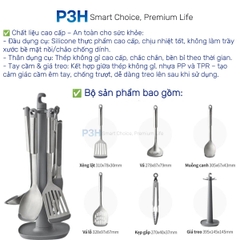 Bộ Dụng Cụ Nhà Bếp LocknLock Good Care 6 Món CKT330S01 Chống Dính, Chịu Nhiệt Tốt, Có Giá Treo Tiện Lợi P3H