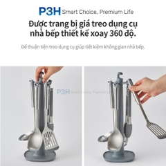 Bộ Dụng Cụ Nhà Bếp LocknLock Good Care 6 Món CKT330S01 Chống Dính, Chịu Nhiệt Tốt, Có Giá Treo Tiện Lợi P3H