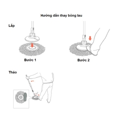 Bộ lau nhà Mini Spin Mop Lock&Lock ETM498