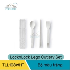 Bộ muỗng đũa nĩa LocknLock 21cm Lego Cutlery Set chat lieu n toàn dễ dàng xếp gọn TLL108