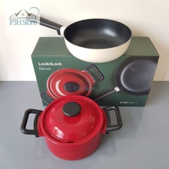 Bộ nồi chảo sâu lòng Lock&Lock Christmas Decore LDE1202IHS01