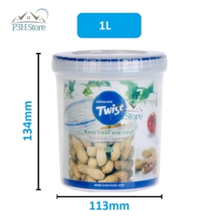 Hộp nhựa nắp vặn Lock&Lock Twist bảo quản thực phẩm nhiều dung tích LLS111 LLS121 LLS131 LLS141 LLS122 LLS113 LLS143