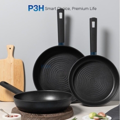 Chảo Chống Dính Lock&Lock Balance Cook Lòng Lõm Khóa Dầu Power F5 5 lớp bền bỉ dùng Được Bếp Từ P3H