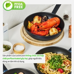 Chảo Chống Dính Lock&Lock Balance Cook Lòng Lõm Khóa Dầu Power F5 5 lớp bền bỉ dùng Được Bếp Từ P3H