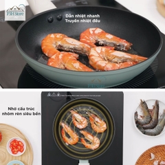 Chảo chống dính LocknLock Rosemary sử dụng được bếp từ CAF2046 CAF2246 CAF2446 Xanh Mint