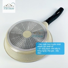 Chảo vân đá Lock&Lock dòng Stone 7 lớp các size từ 24cm đến 28cm LCA6243 LCA6263 LCA6283