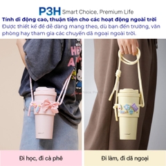 Combo Ly Giữ Nhiệt và Quai Đeo Silicone LocknLock Energetic Tumbler x TLL076 – Set 2 món tiện lợi, thời trang P3H