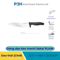 Dao thái Dao Santoku Dao gọt tỉa Kéo đa năng Inochi Sakai PLAIN chất liệu cao cấp sắc bén P3H