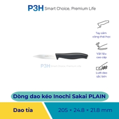 Dao thái Dao Santoku Dao gọt tỉa Kéo đa năng Inochi Sakai PLAIN chất liệu cao cấp sắc bén P3H