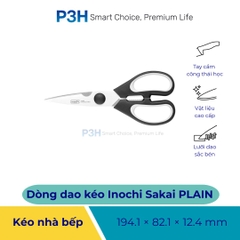 Dao thái Dao Santoku Dao gọt tỉa Kéo đa năng Inochi Sakai PLAIN chất liệu cao cấp sắc bén P3H