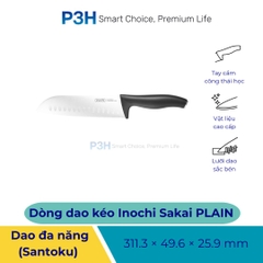 Dao thái Dao Santoku Dao gọt tỉa Kéo đa năng Inochi Sakai PLAIN chất liệu cao cấp sắc bén P3H