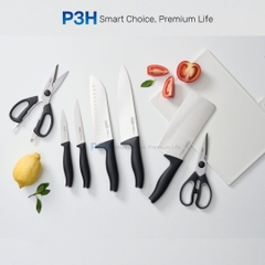 Dao thái Dao Santoku Dao gọt tỉa Kéo đa năng Inochi Sakai PLAIN chất liệu cao cấp sắc bén P3H