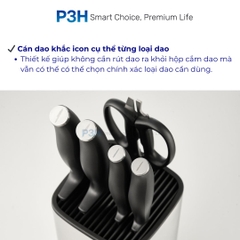 Bộ dao kéo nhà bếp Inochi Sakai Plain chất liệu cao cấp thiết kế tinh tế sắc bén bền bỉ P3H