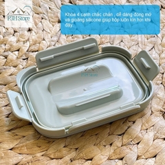 Hộp bảo quản thực phẩm LocknLock nhựa PP kín hơi có thể dùng trong lò vi sóng màu xanh lá LTN310S3 LTN320S3 LTN350S3