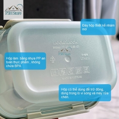 Hộp bảo quản thực phẩm LocknLock nhựa PP kín hơi có thể dùng trong lò vi sóng màu xanh lá LTN310S3 LTN320S3 LTN350S3