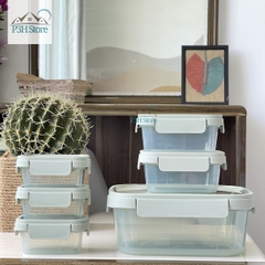 Hộp bảo quản thực phẩm LocknLock nhựa PP kín hơi có thể dùng trong lò vi sóng màu xanh lá LTN310S3 LTN320S3 LTN350S3