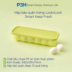 Hộp bảo quản trứng LocknLock giúp trứng không bị bể vỡ và bảo quản dễ dàng hơn trong tủ lạnh HLE5800NT P3H