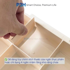 Hộp cơm LocknLock chia 5 ngăn kèm muỗng nĩa hộp sốt LCB952 dung được lò vi song tiện lợi an toàn dễ vệ sinh P3H