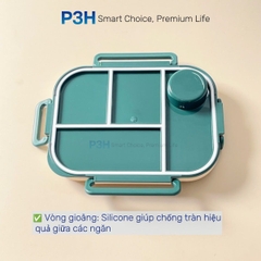 Hộp cơm LocknLock chia 5 ngăn kèm muỗng nĩa hộp sốt LCB952 dung được lò vi song tiện lợi an toàn dễ vệ sinh P3H