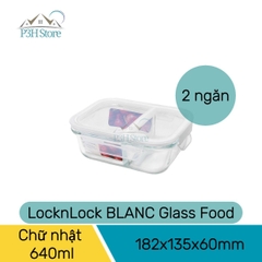 Hộp đựng thực phẩm thủy tinh chịu nhiệt LocknLock Blanc glass food container P3H Store