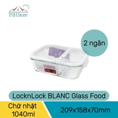Hộp đựng thực phẩm thủy tinh chịu nhiệt LocknLock Blanc glass food container P3H Store