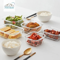 Hộp đựng thực phẩm thủy tinh chịu nhiệt LocknLock Blanc glass food container P3H Store