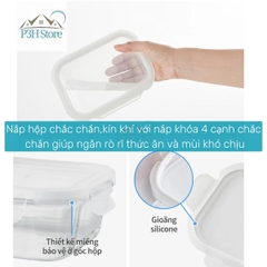 Hộp đựng thực phẩm thủy tinh chịu nhiệt LocknLock Blanc glass food container P3H Store